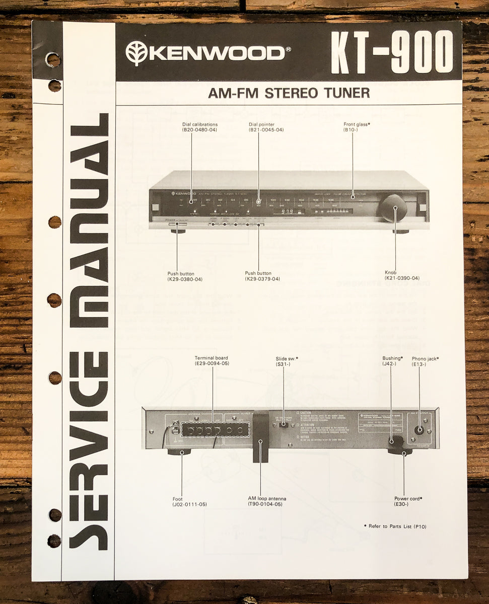 Kenwood KT-900 Tuner Service Manual *Original*