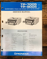 Pioneer TP-7005 TP-9005 8 Track Stereo Service Manual *Original*