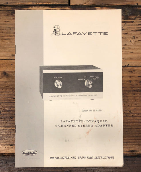 Lafayette DynaQuad Stereo Adapter Owners / User Manual *Original*
