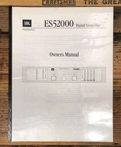 JBL ES52000 Digital Controller Service Manual *Original*