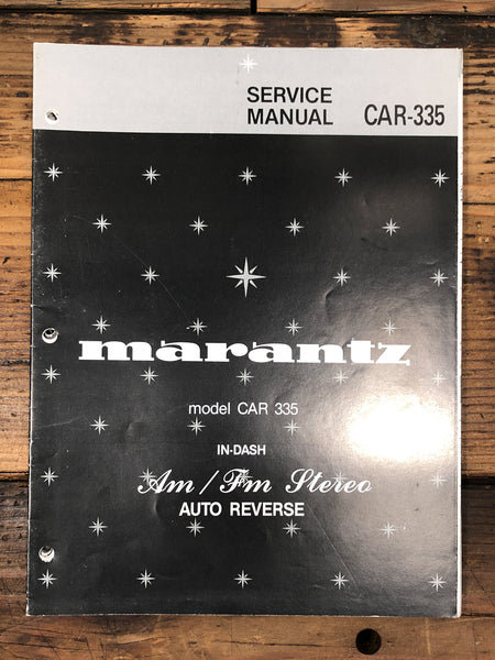 Marantz CAR-335 Car Radio  Service Manual *Original*