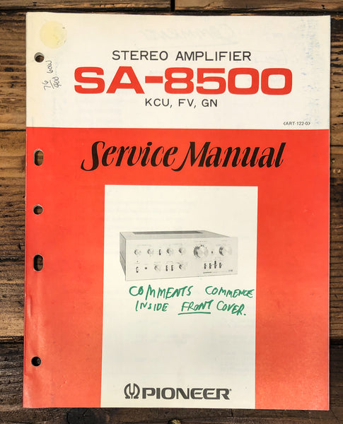 Pioneer SA-8500 Amplifier Service Manual *Original*