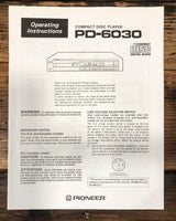 Pioneer PD-6030 CD Player Owners / User Manual *Original*