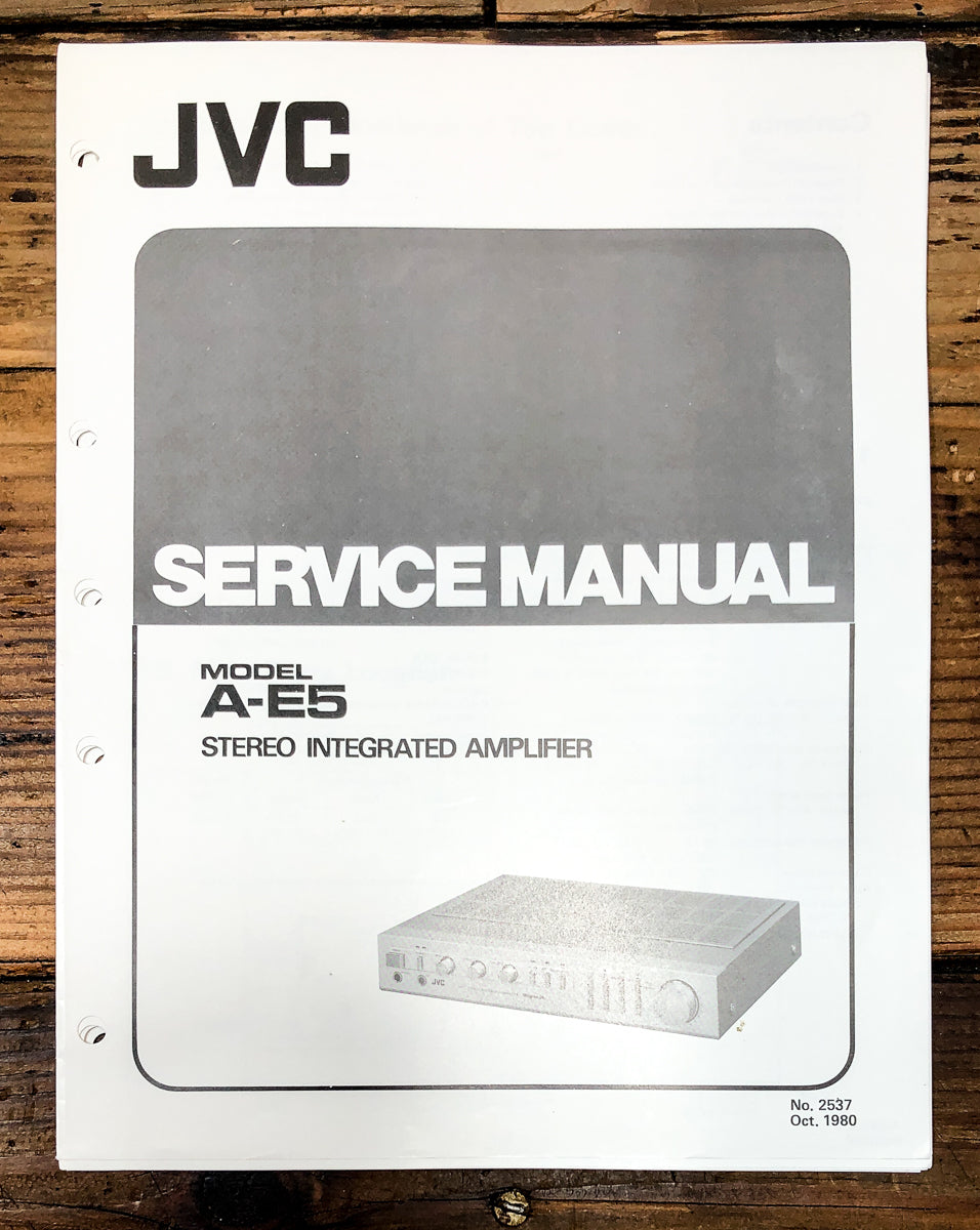JVC A-E5 Amplifier Service Manual *Original*