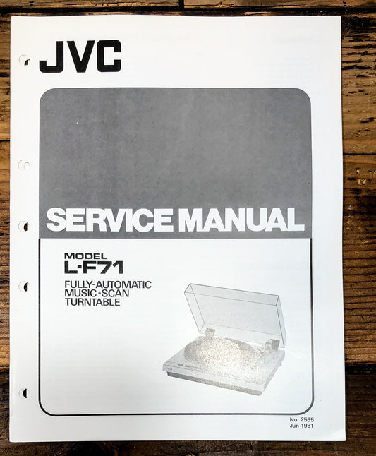 JVC L-F71 Record Player / Turntable Service Manual *Original*