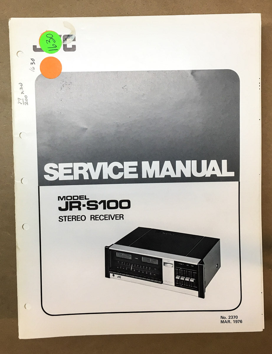 JVC R-S100 Receiver  Service Manual *Original*