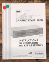 Hafler DH-160 Equalizer Assembly and Operation Manual  *Original*