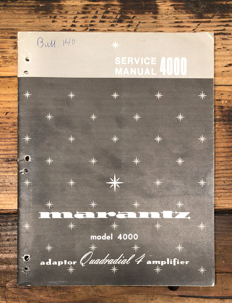 Marantz Model 4000 Amplifier  Service Manual *Original*