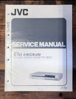 JVC D-M3 Cassette  Service Manual *Original*