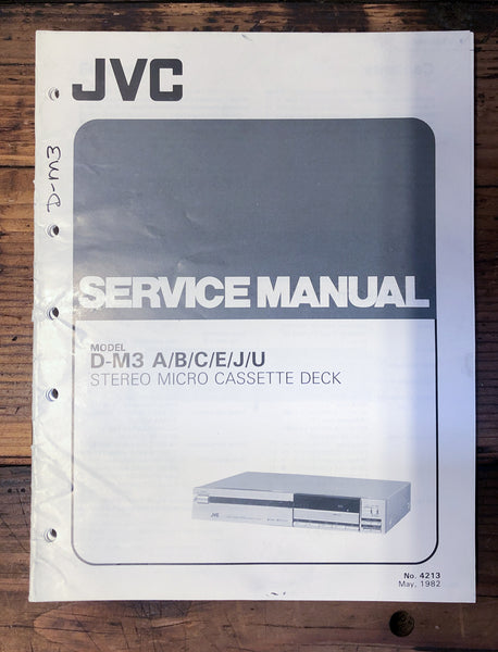 JVC D-M3 Cassette  Service Manual *Original*