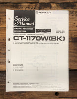 Pioneer CT-1170W Cassette  Service Manual *Original*