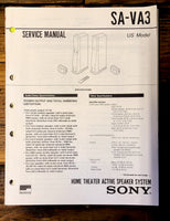 Sony SA-VA3 Speaker  Service Manual *Original*