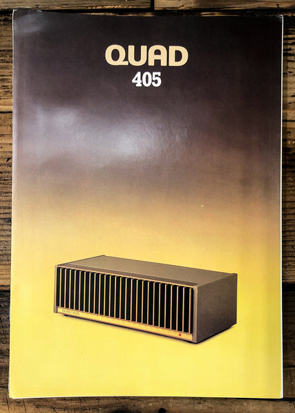 Quad Model 405 Amplifier 3pg Dealer Brochure  *Original*