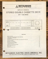 Mitsubishi DT-102 DT-602 Cassette Service Manual *Original*