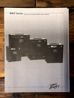 Peavey MAX 158 110 112 115 Amplifier  Owner / User Manual *Original*