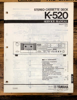 Yamaha K-520 Cassette  Service Manual *Original*