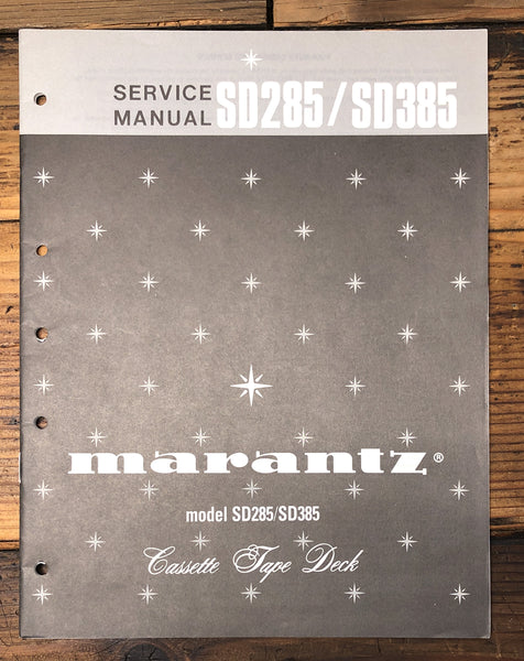 Marantz SD285 SD385 Cassette Deck  Service Manual *Original*