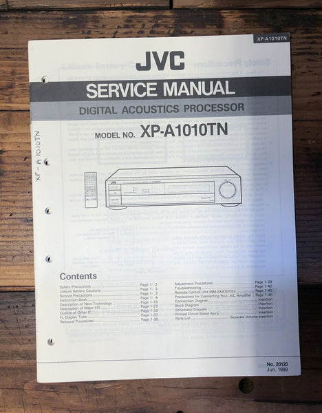 JVC XP-A1010 TN Processor  Service Manual *Original*