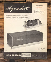 Dynaco / Dynakit Stereo 35 ST-35 Amplifier Assembly & Service Manual *Original*