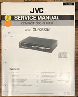 JVC XL-V200B CD Player Service Manual *Original*