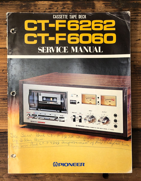 Pioneer CT-F6262 CT-F6060 Cassette  Service Manual *Original*