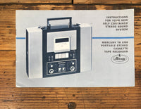 Mercury TR 8700 Cassette Recorder Owners / User Manual *Original*