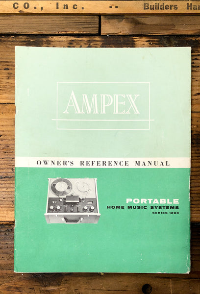 Ampex Series 1200 1260 1270 Reel to Reel  Owner / User Manual *Original*