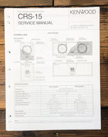 Kenwood CRS-15 Speaker  Service Manual *Original*