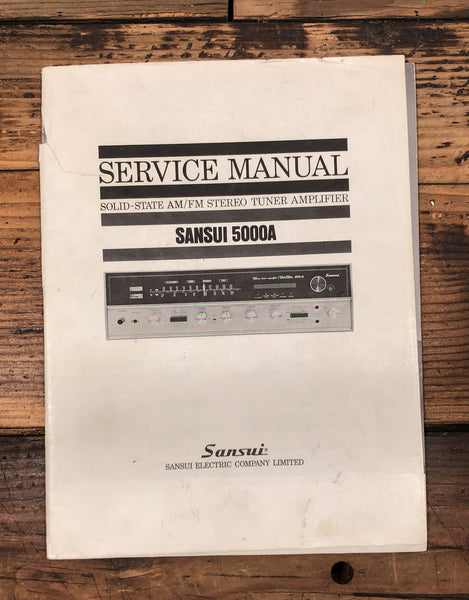 Sansui Model 5000A Receiver  Service Manual *Original* #1