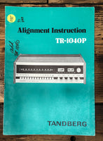 Tandberg TR-1040P Tuner AlignmentService Manual *Original*