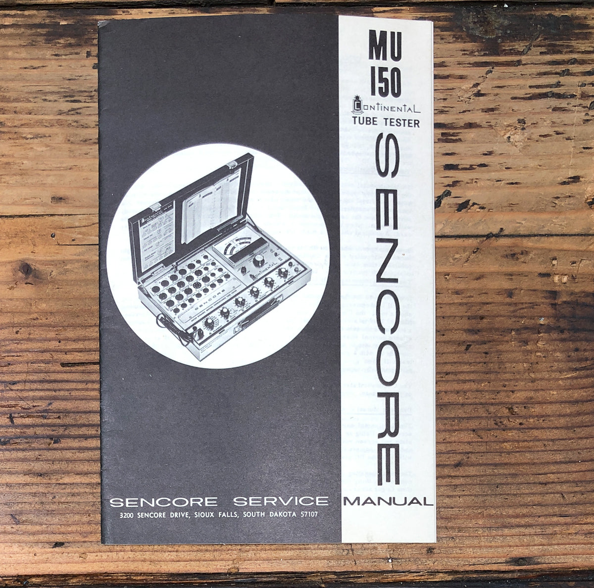 Sencore MU-150 MU150 Tube Tester Owners / User Manual *Original*