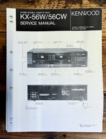 Kenwood KX-56W KX-56CW Cassette  Service Manual *Original*
