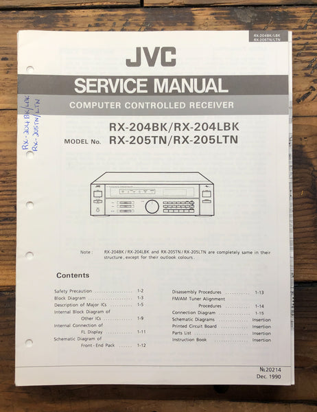 JVC RX-204 RX-205 -205TN Receiver  Service Manual *Original* #1