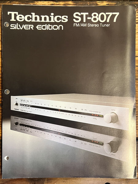 Technics ST-8077 Tuner 3pg Brochure  *Original*