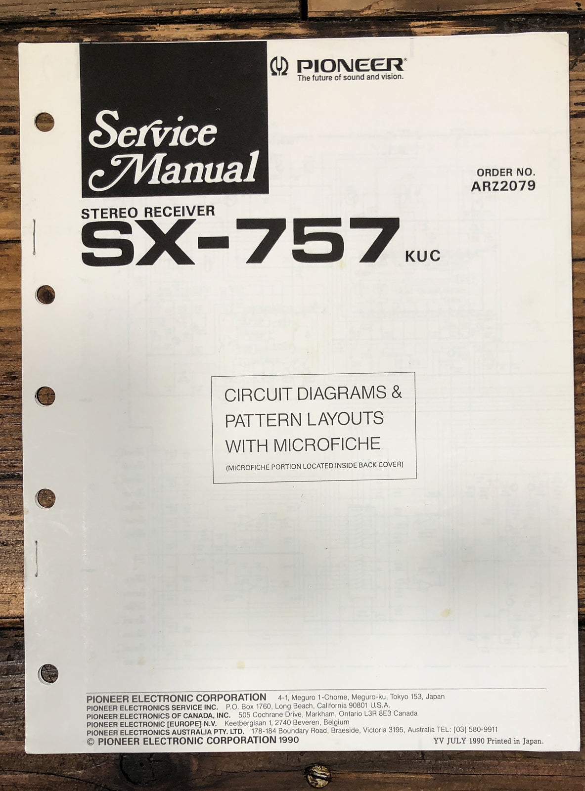Pioneer SX-757 Receiver Service Manual *Original*