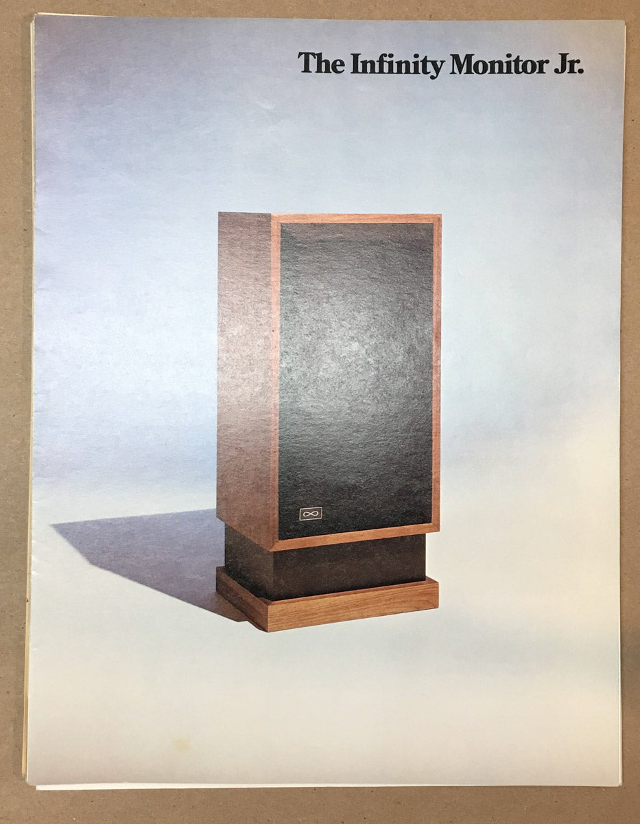Infinity Monitor Jr. Speaker 2 pg Foldout Dealer Brochure *Original*