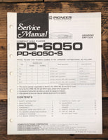 Pioneer PD-6050 CD Player  Service Manual *Original*