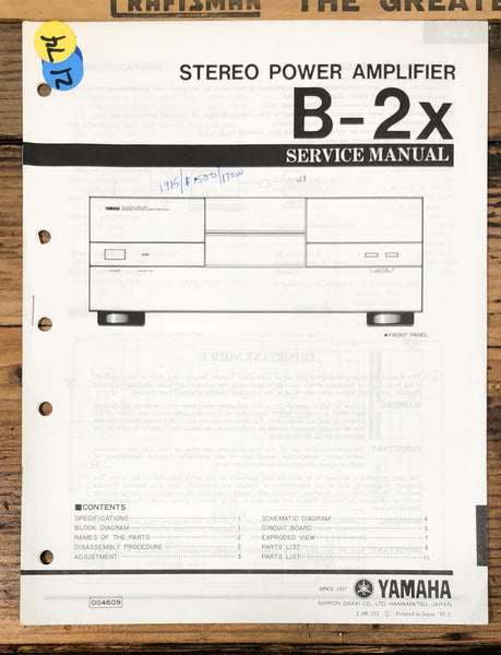 Yamaha B-2x Amplifier  Service Manual *Original*