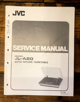 JVC JL-A20 Record Player / Turntable  Service Manual *Original*