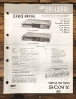 Sony CDP-502ES II -552ES -620ES -650ESD CD Player Service Manual *Original*