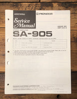 Pioneer SA-905 Amplifier Add. Service Manual *Original*