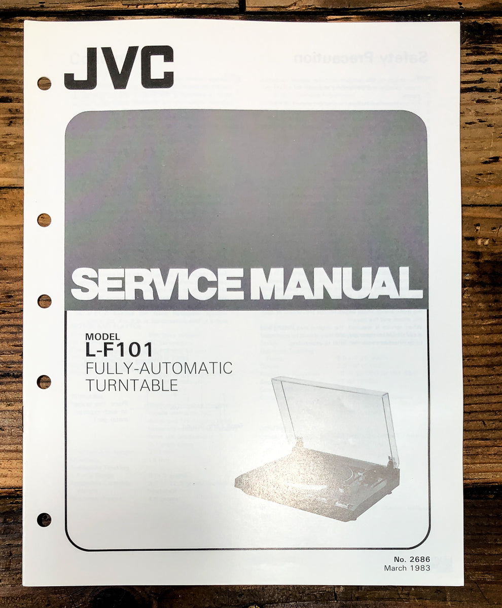 JVC L-F101 Record Player / Turntable Service Manual *Original*