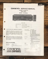 Onkyo TA-RW909 Cassette Service Manual *Original*