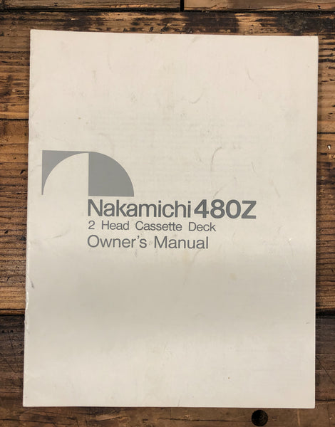 Nakamichi Model 480Z Cassette  Owner / User Manual *Original*