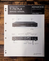 Kenwood T-7X 7LX Tuner  Service Manual *Original*