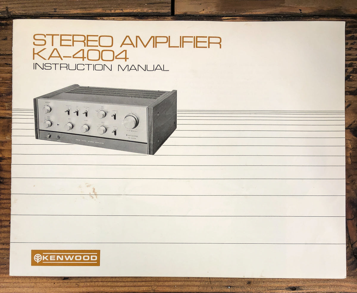 Kenwood KA-4004 Amplifier Owners / User Manual *Original*