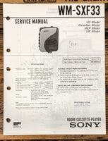 Sony WM-SXF33 Radio Cassette  Service Manual *Original*