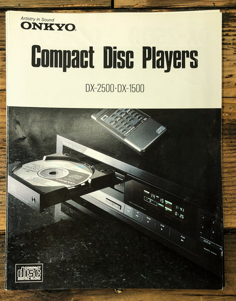 Onkyo DX-1500 DX-2500 CD Player 3 pg Dealer Brochure  *Original*