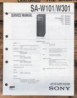 Sony SA-W101 SA-W301 Super Woofer  Service Manual *Original*
