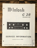 McIntosh C-28 C28 Preamp / Preamplifier  Service Manual *Original* #2